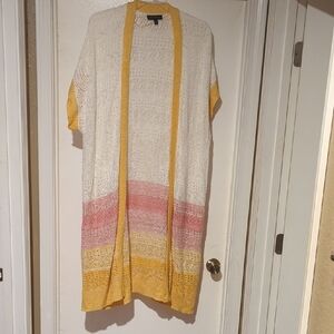 Colorful Open-Front Women's Sweater